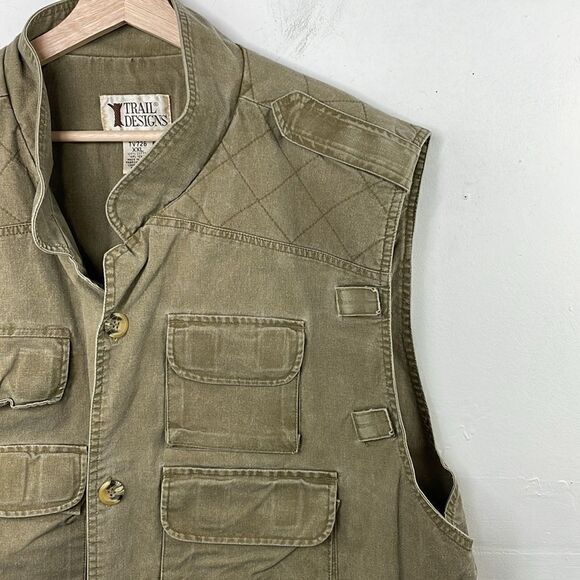 Trail Designs TV726 Fishing Sport Hunting Photography Vest Men’s Green 2X - Picture 4 of 14